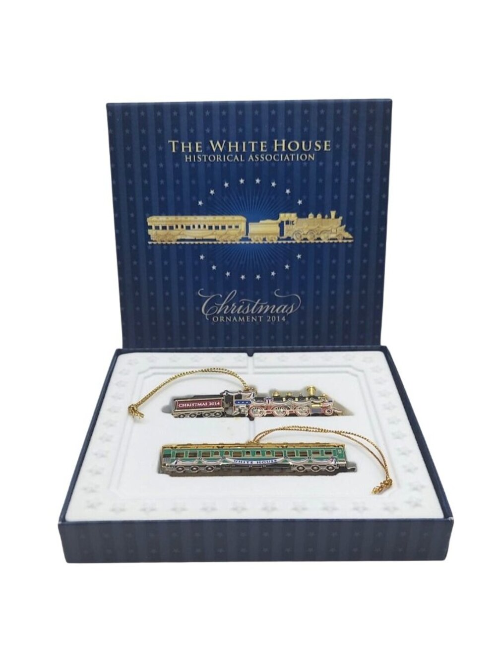 White House Historical Association 2014 Harding 24K Gold-Plated Train Ornament